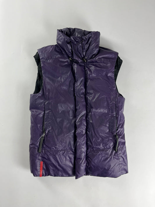 Prada Linea Rossa Purple Astro Down Vest 2000s - M