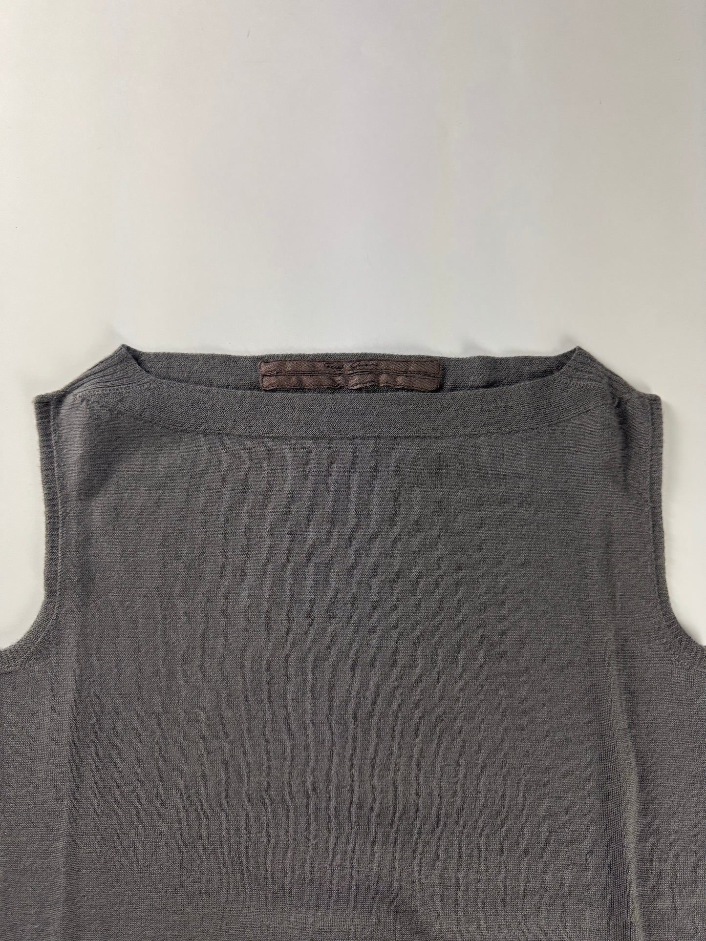 Rick Owens Dust Grey Short Fringes Vest Top 2000s - S