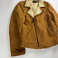 Prada Malboro Brown Shearling Perfecto Jacket FW 2011 - M