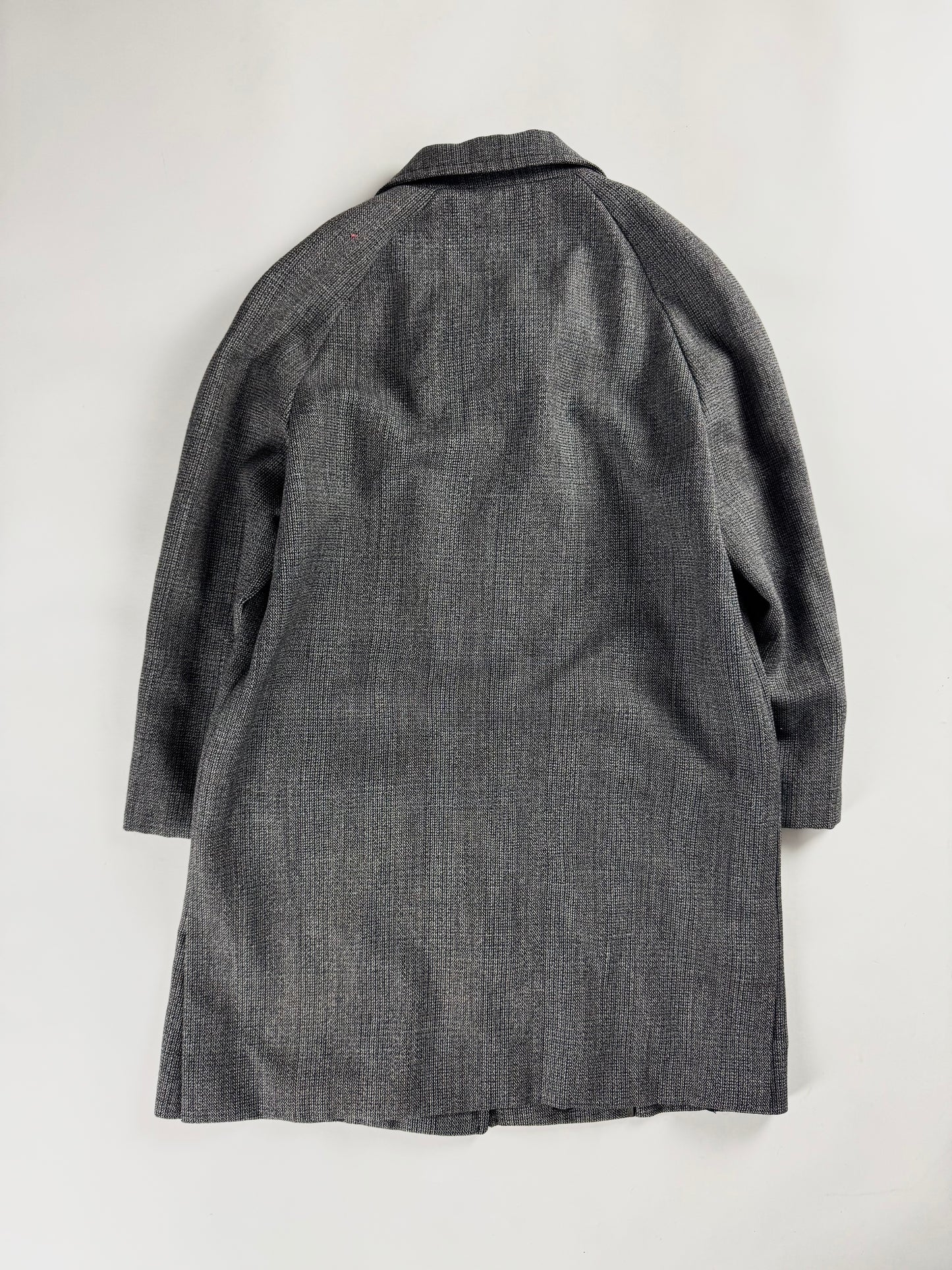 Prada Virgin Wool Grey Stripped  Coat FW 2003 - S