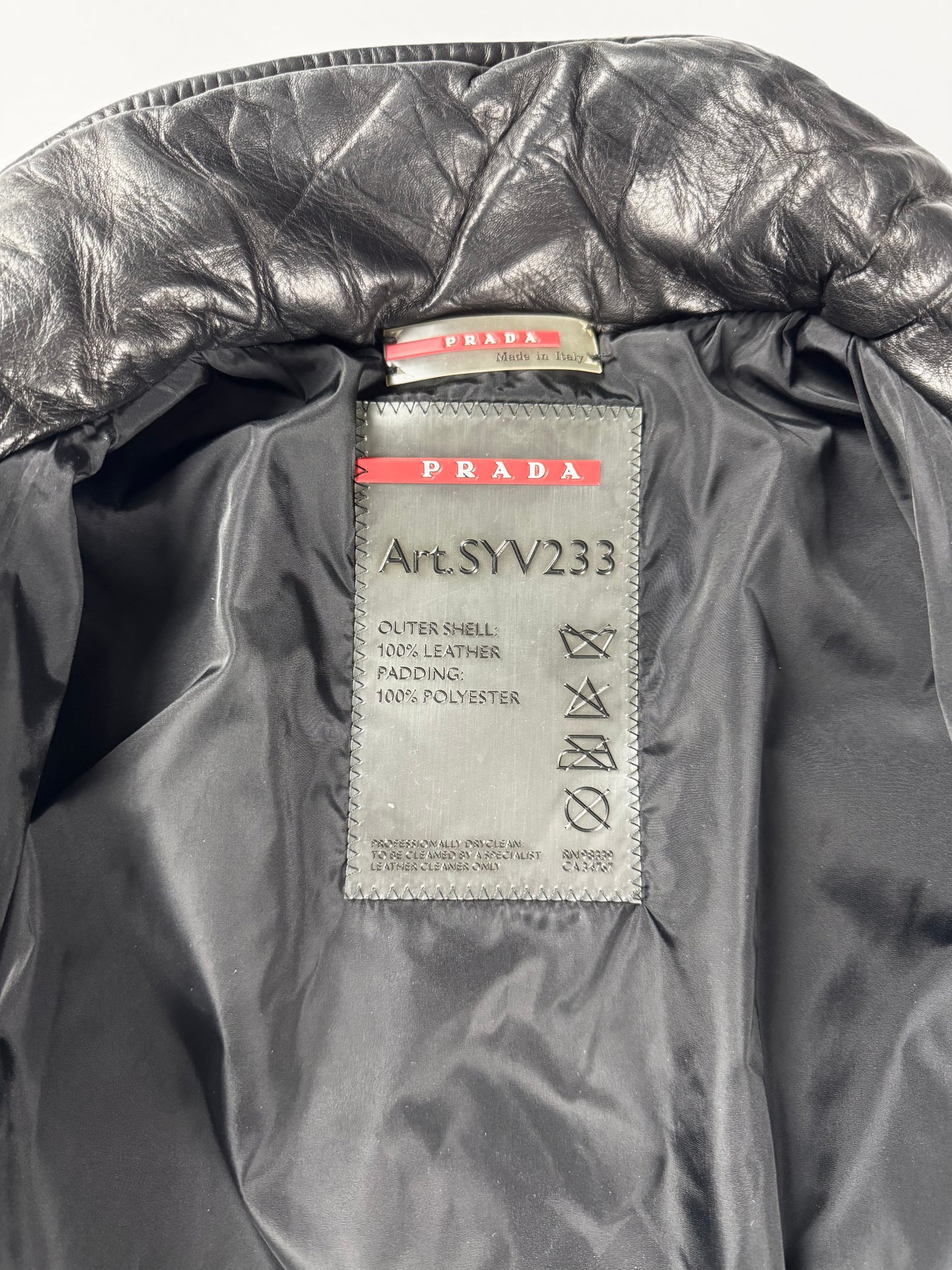 Prada Linea Rossa Astro Dark Leather Jacket FW 2008 - M