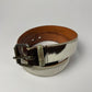 Miu Miu Cow Style Pony Hair Belt 2000s - 85 CM