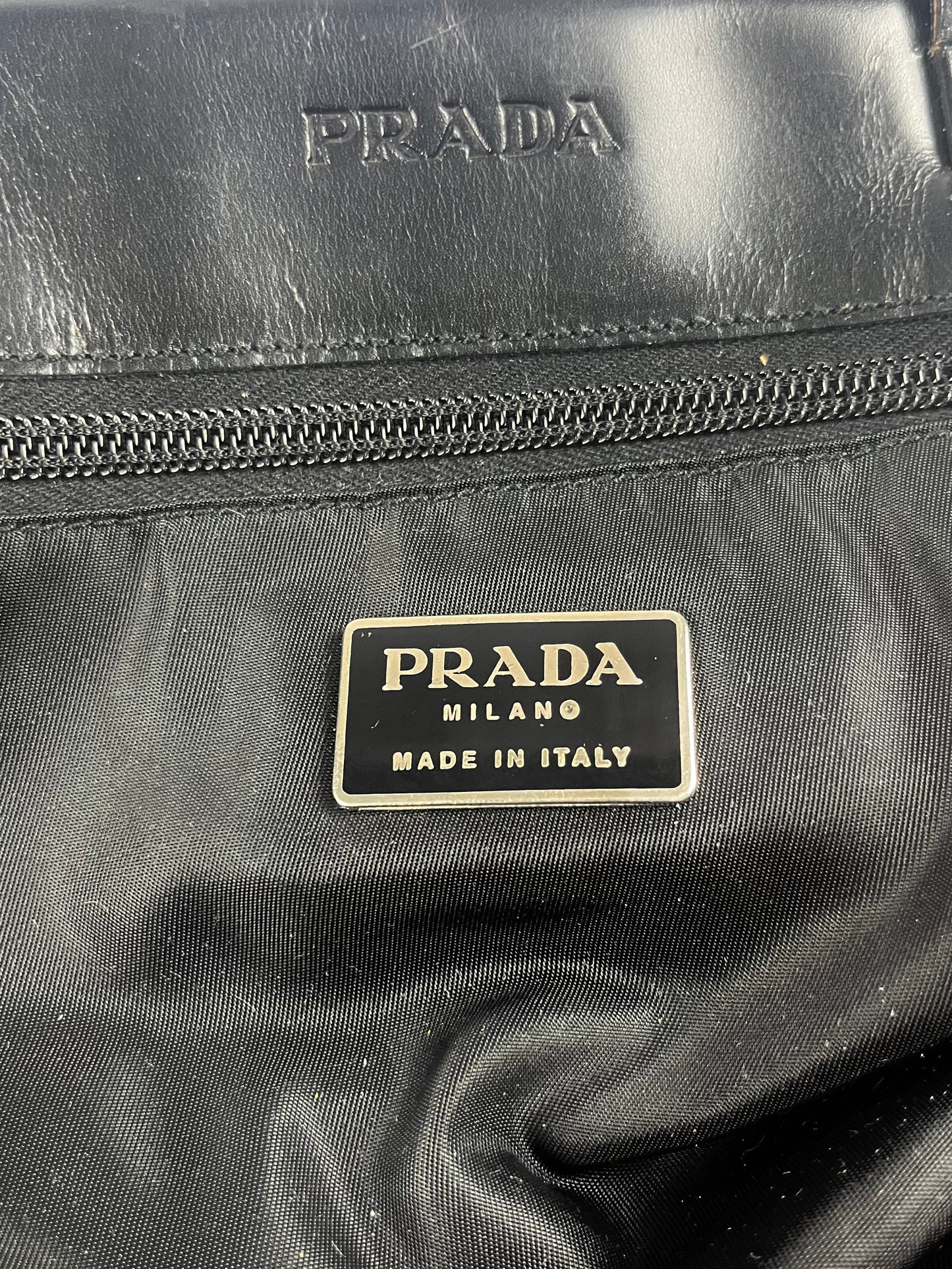 Prada Leather Nylon Tote Bag FW 1999 - OS