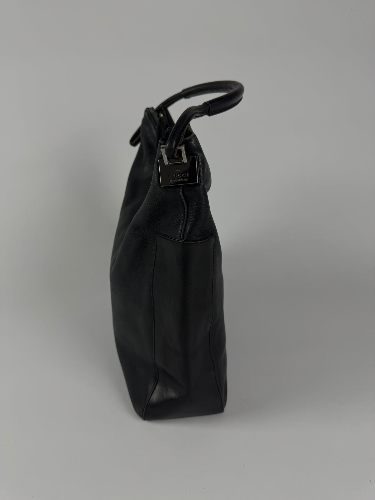 Gucci Tom Ford Black Leather Hobo Bag 1990s - OS