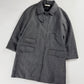 Prada Virgin Wool Grey Stripped  Coat FW 2003 - S
