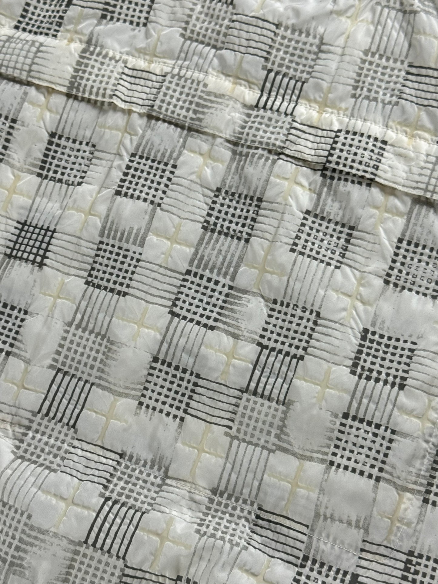 Hermès Sample Soft Ivory Plaid Turtleneck Half Zip Jacket SS 2020 - M