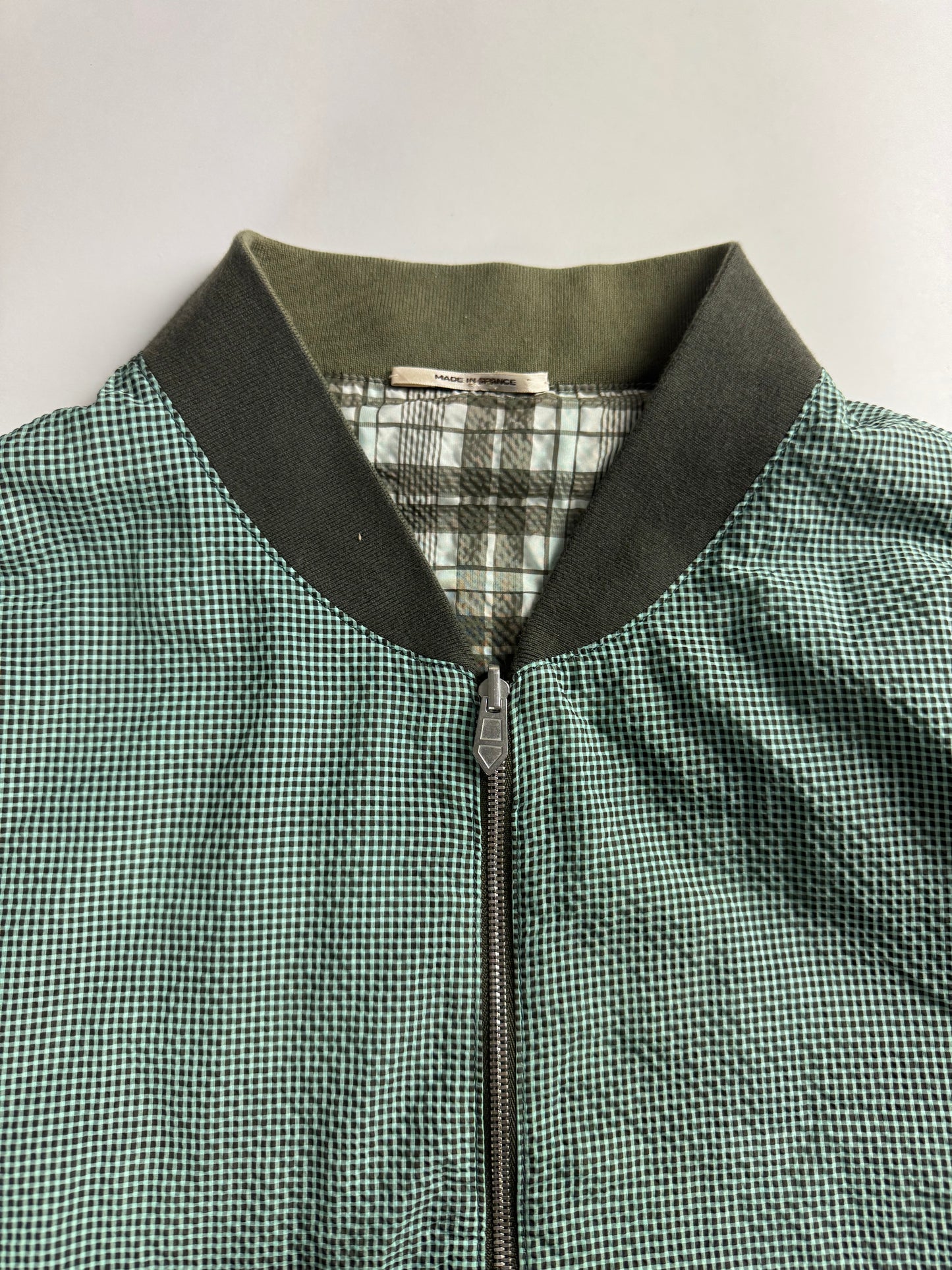 Hermès Sample Green Plaid Check Bomber Jacket SS 2020 - L