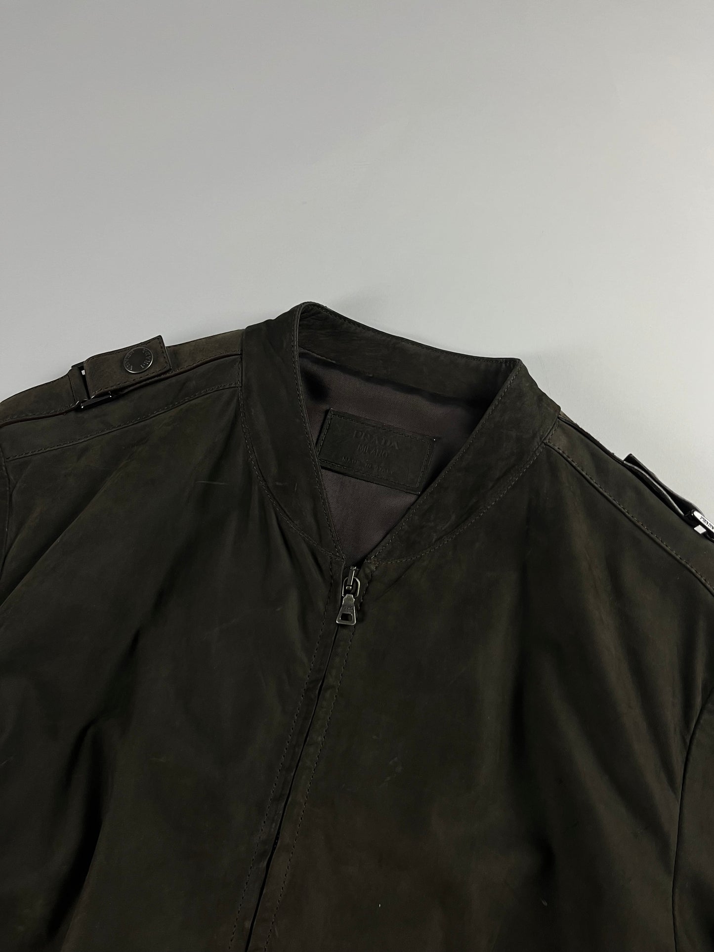 Prada Brown Premium Leather Jacket SS 2007 - M