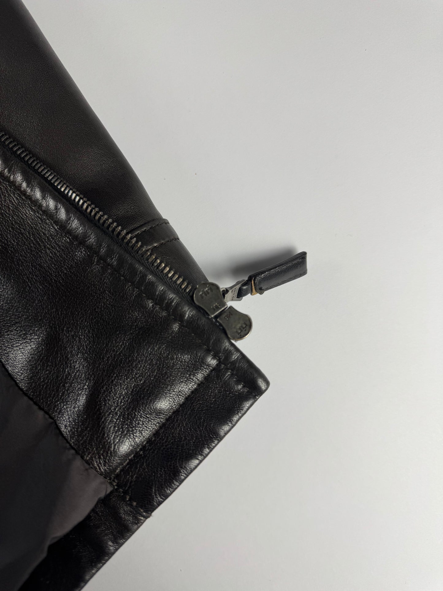 Prada Premium Double Zip Leather Formal Coat FW 2001 - M