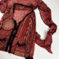 Jean Paul Gaultier Paisley Native Tribal Tattoo Oriental Mesh Blouse Top 1990s - L