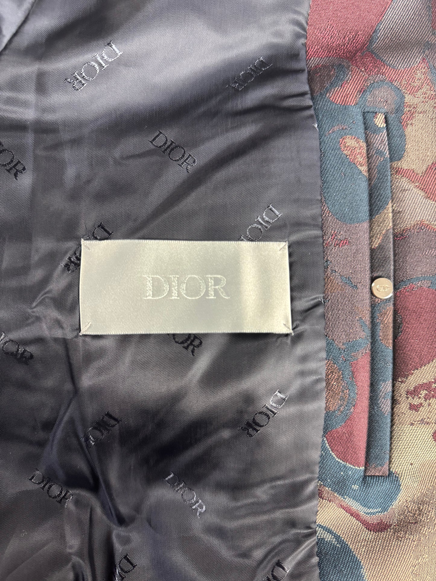 Dior Homme x Peter Doig Camo Double Zip Bomber Jacket FW 2021 - M