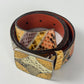 Prada Snakeskin Orange Leather Belt SS 2005 - 80 CM