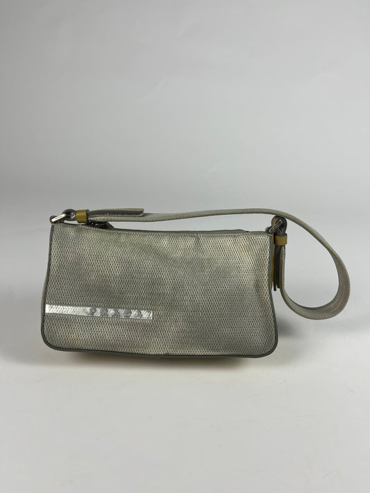 Prada Mesh Leather Shoulder Baguette Bag SS 2000 - OS