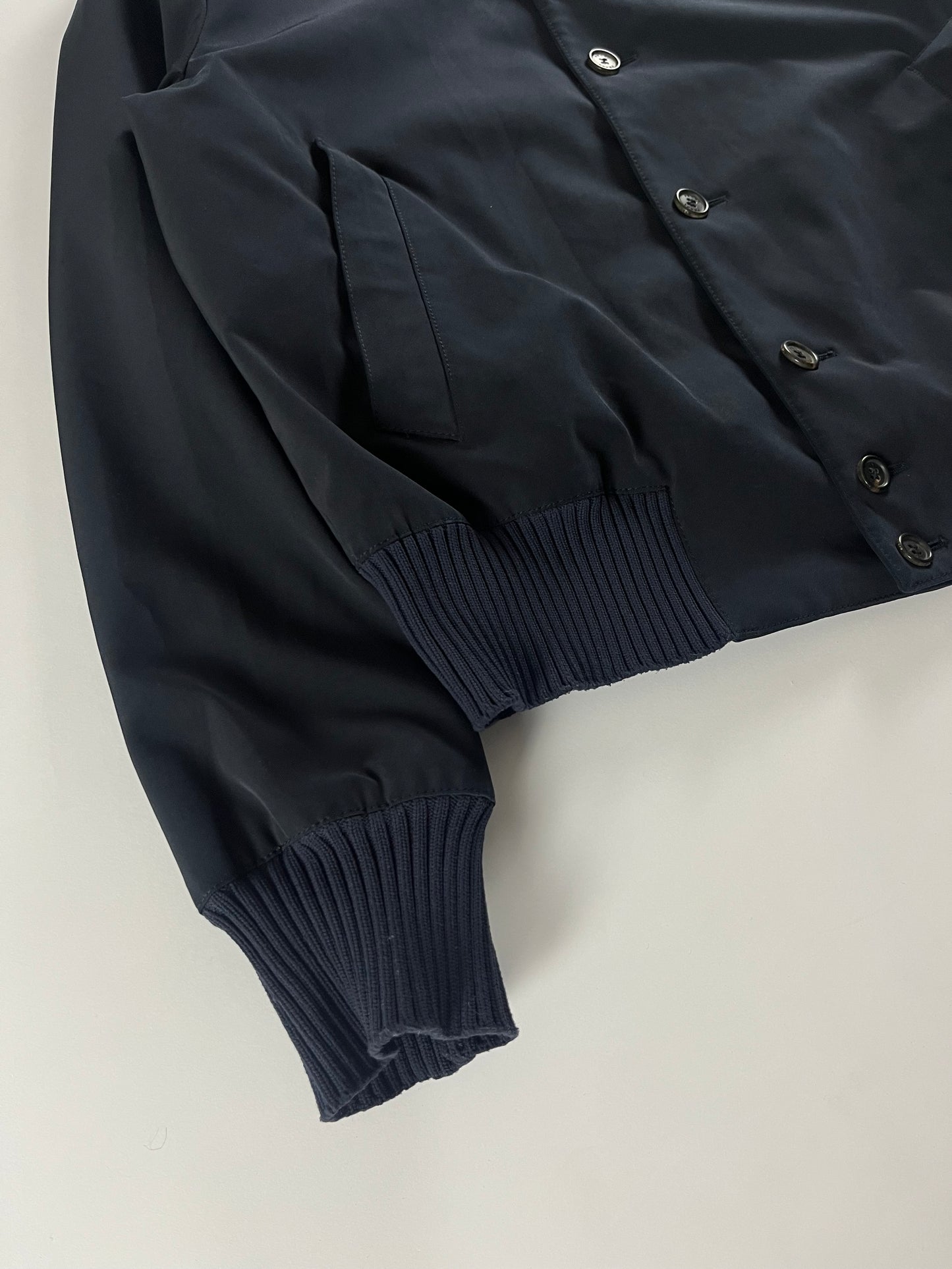 Prada Minimalist Navy Bomber Jacket FW 2000 - L