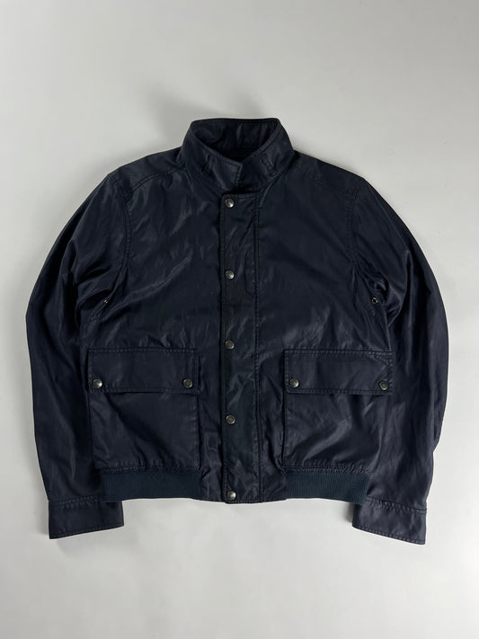 Prada Marine Naval Two Pocket Waxed Cotton Bomber Jacket SS 2006 - M