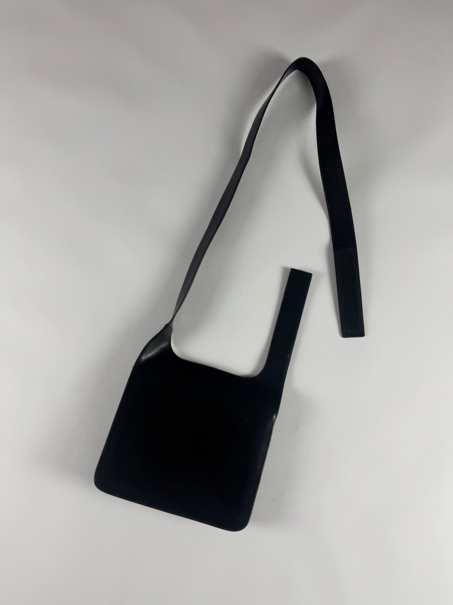 Prada Black Leather Strapped Crossbody Bag SS 1999 - OS