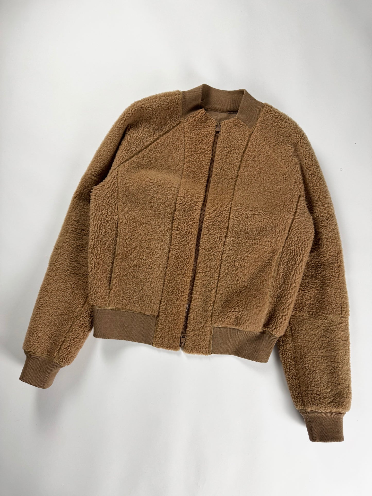 Louis Vuitton Sample Fluffy Camel Teddy Bomber Jacket FW 2018 - M