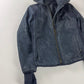 Prada Funnel Collar Denim Cuffed Moto Jacket 2000s - S