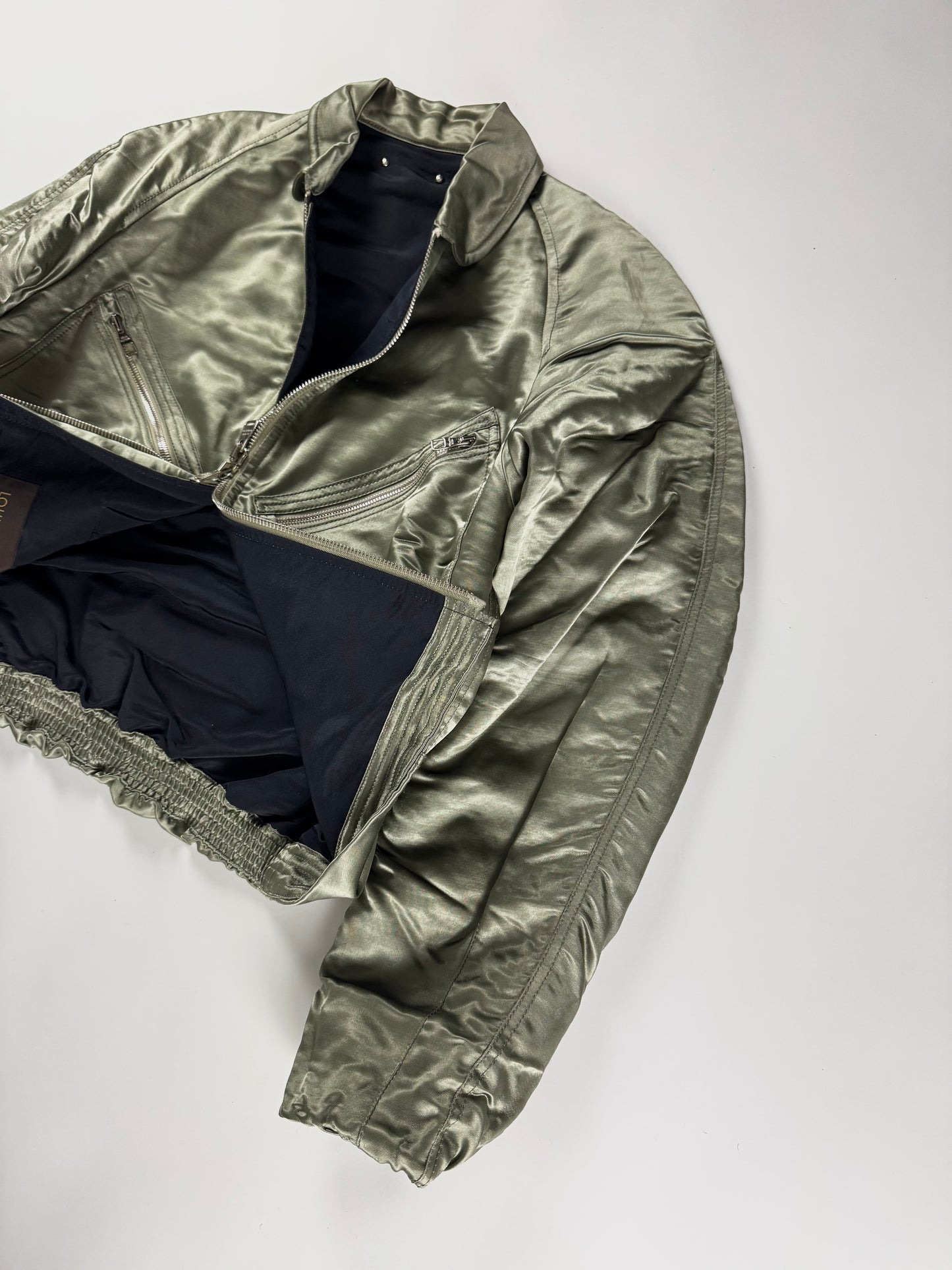 Louis Vuitton Patent Green Military Bomber Jacket SS 2015 - M