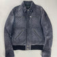 Gucci Blue Guccissima Monogram Leather Jacket 2010s - M