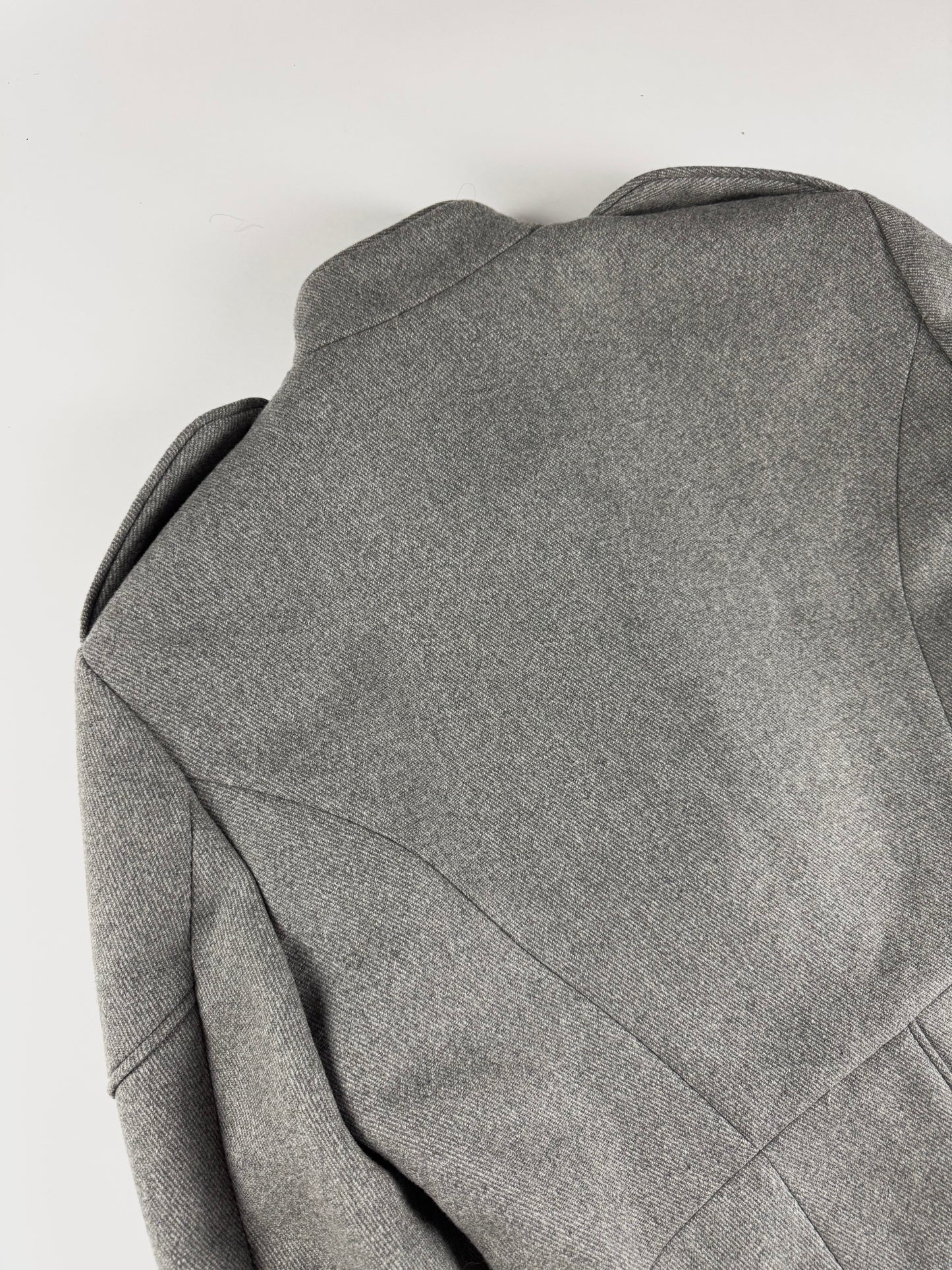 Louis Vuitton Sample Grey Wool Napoleonic Military Stand Collar Epaulettes Officer Jacket FW 2019 - M