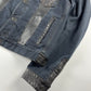 Prada Denim Leather Sheep Fur  Trucker Jacket FW 2006 - L