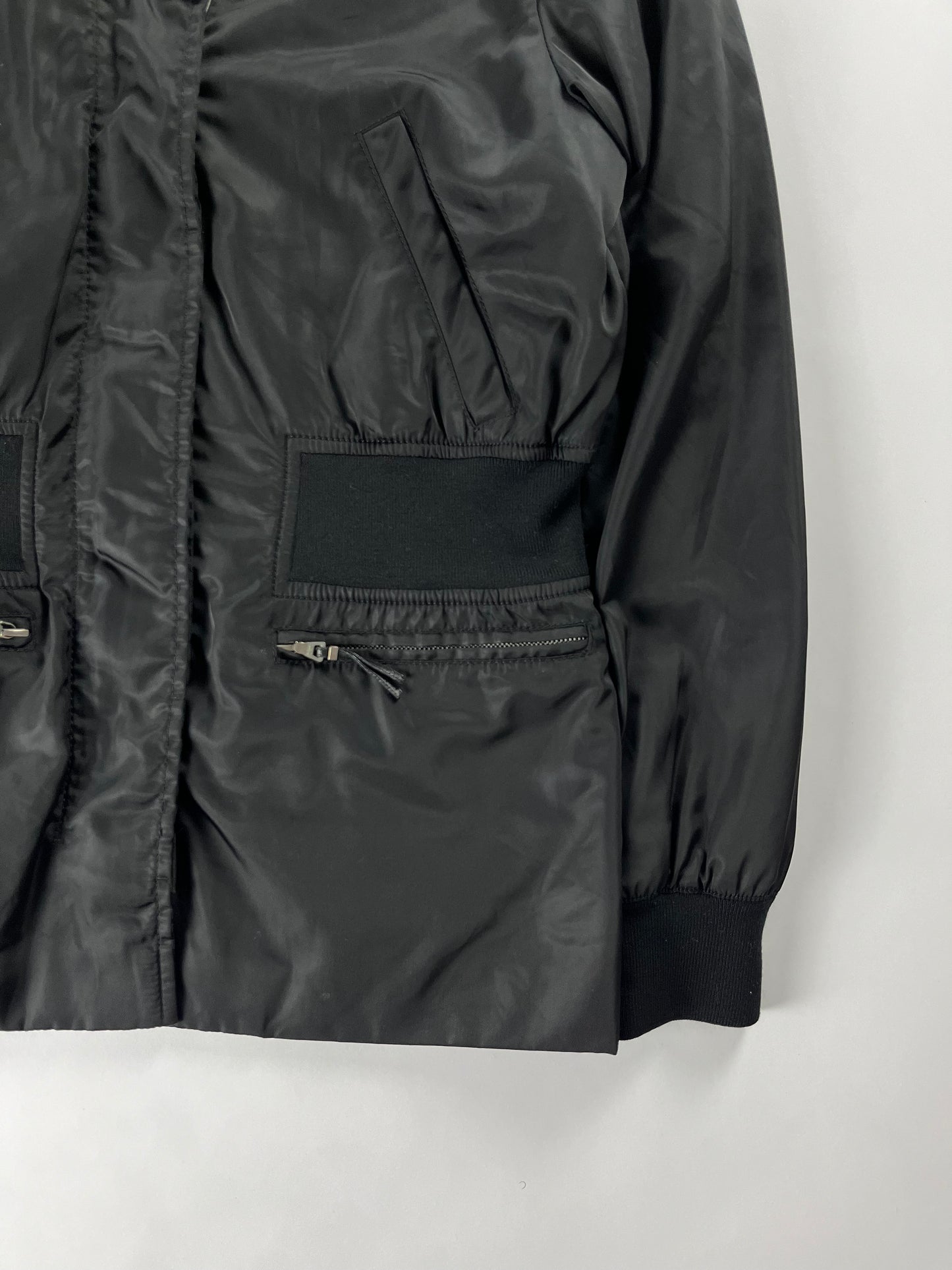 Prada Elastic Waisted Pilot Belted Collar Jacket 2000s - S