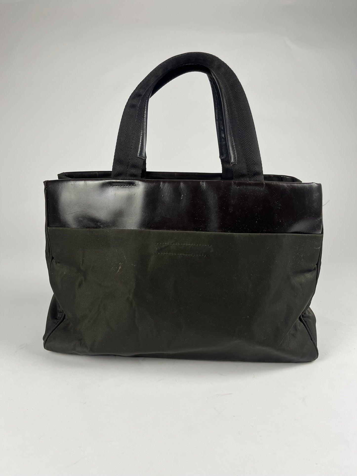 Prada Leather Nylon Tote Bag FW 1999 - OS