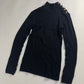 Balmain Sample Gold Button Embellished Turtleneck Sweater FW 2017 - S