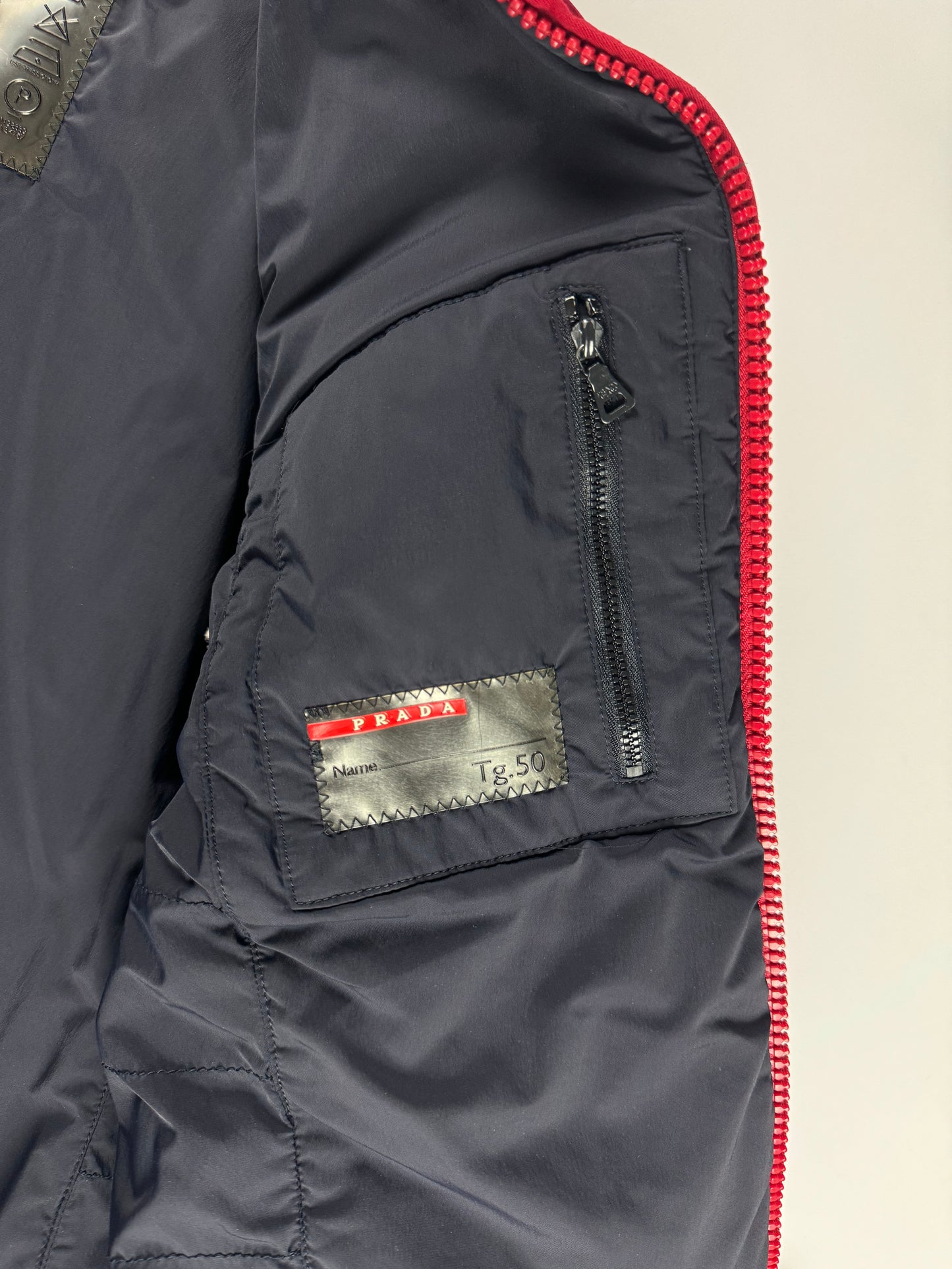 Prada Red Fireflash Cuff Motor Jacket SS 2011 - M
