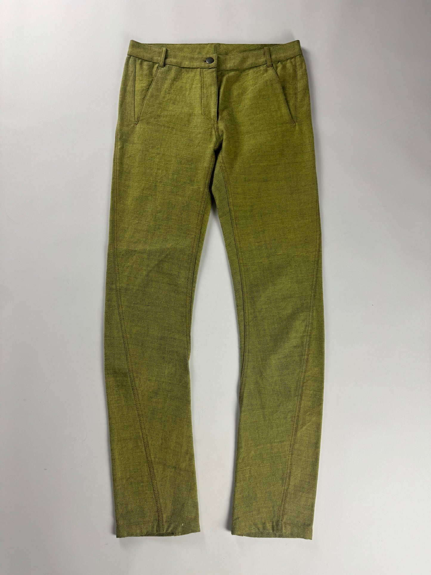 Y/Project Sample Washed Green Straight Pants SS 2015 - S