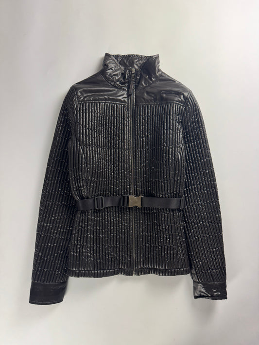 Prada Textured Plissé Nylon Belt Jacket SS 2006 - XS