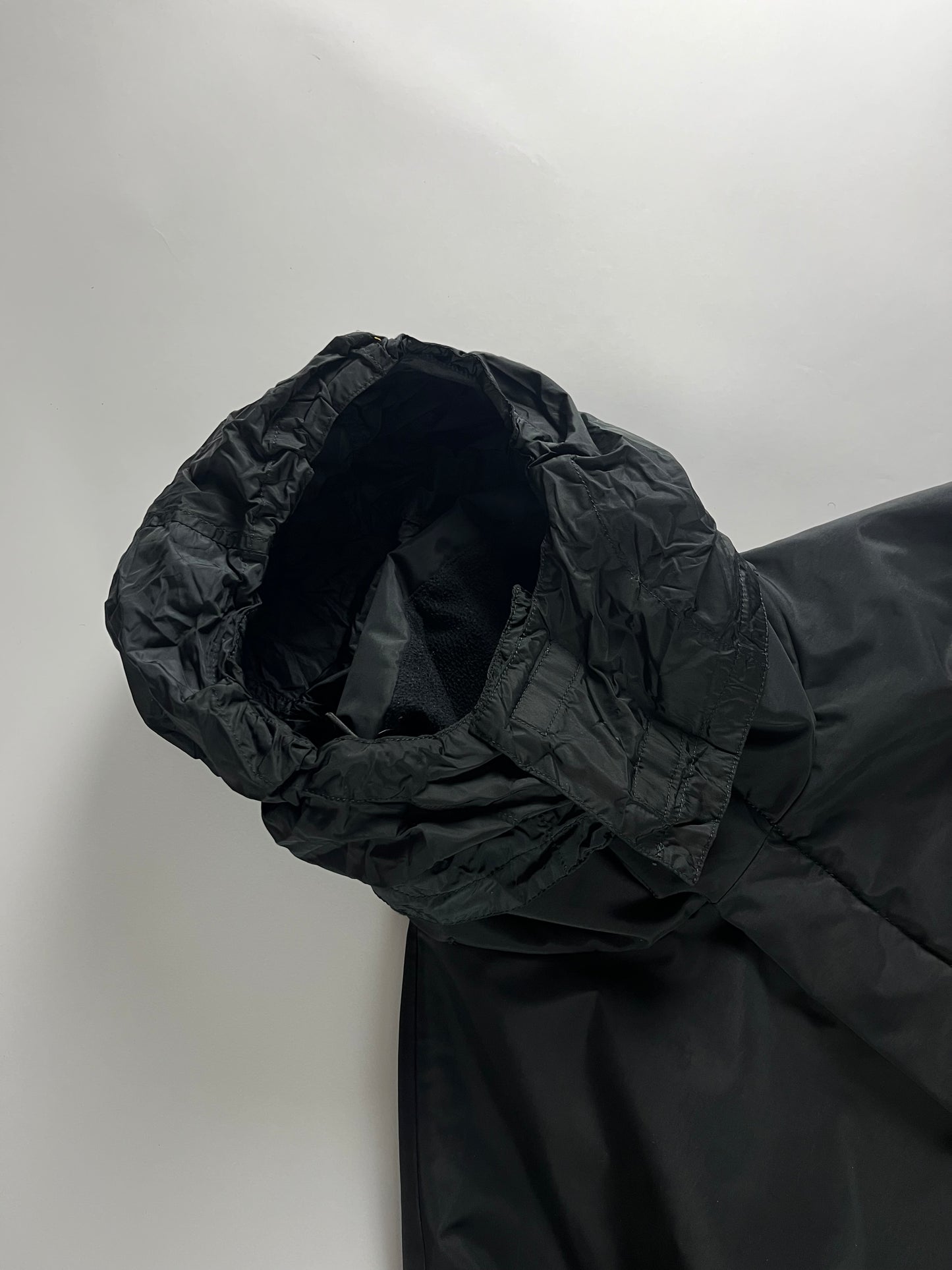 Prada Black Nylon Technical Parka Jacket FW 1999 - L