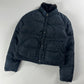 Prada Navy Crop Puffer Rhinestone Elbows Jacket FW 2004 - XS