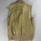 Louis Vuitton Cream Leather Ribbed Knit Collar Vest 2000s - XS