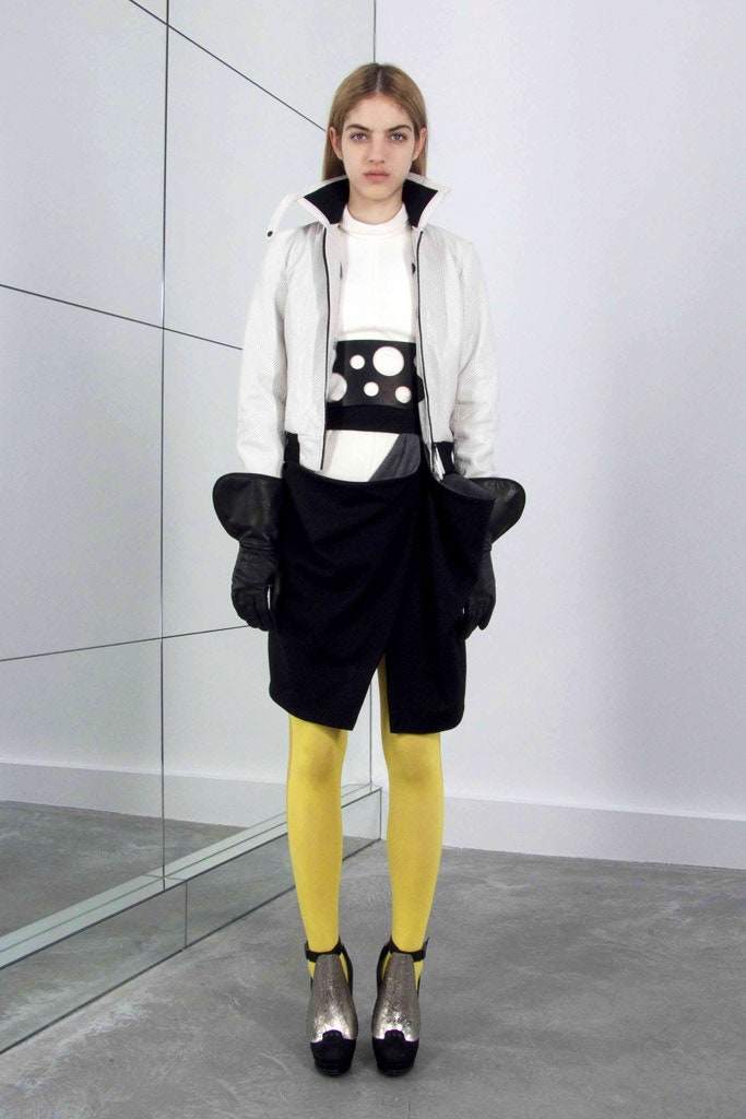 Balenciaga Nicolas Ghesquière Perforated Leather Bomber Jacket Pre Fall 2010 - XS