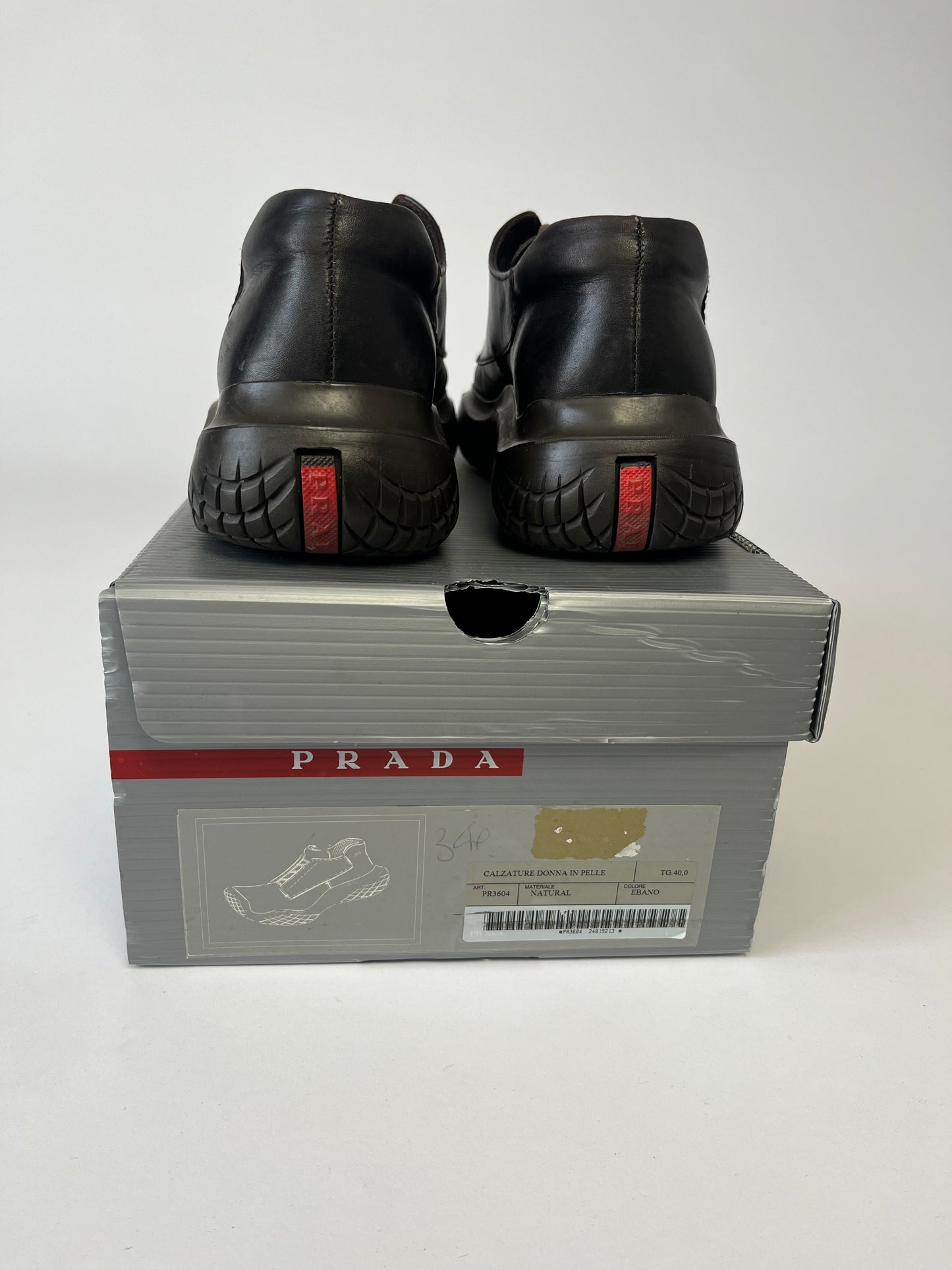 Prada Linea Rossa Leather Trainers FW 1999 - 40 IT/41 EU