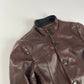 Balenciaga Brown Leather Bomber Jacket SS 2008 - M