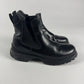 Prada Black Leather Chelsea Combat Mid Boots FW 2003 - 40 EU
