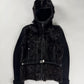 Prada Hooded Kid Fur Balaclava Wool Belted Jacket FW 1999 - S