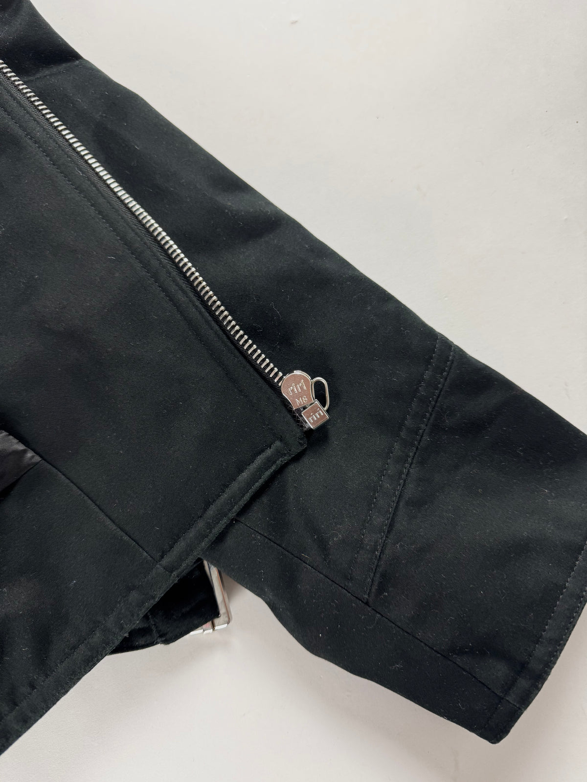 Louis Vuitton Black Cotton Asymmetrical Zipper Perfecto Jacket 2000s - M