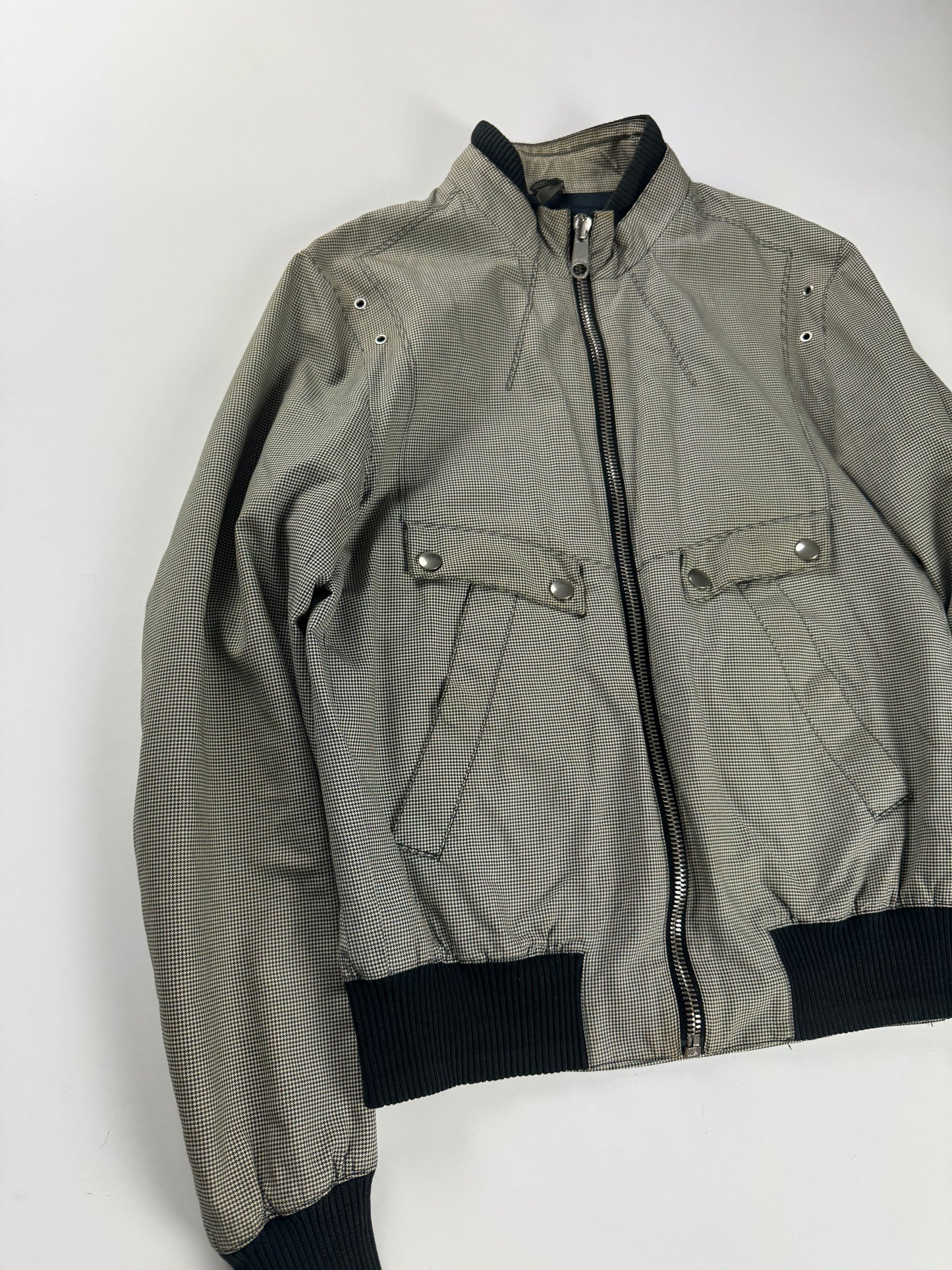 Dior Homme Kris Van Assche Ribbed Silk Rider Jacket SS 2008 - M