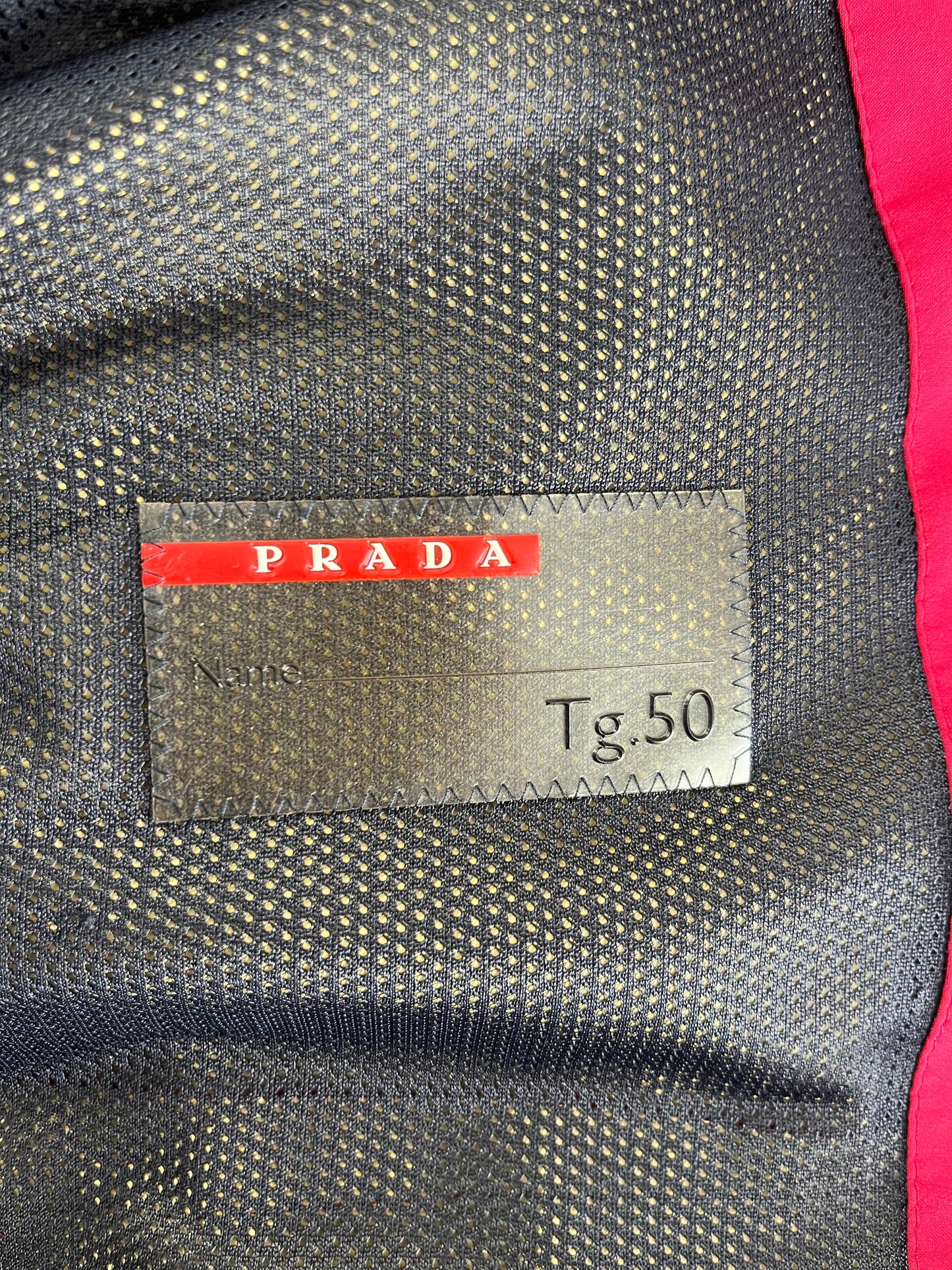 Prada Linea Rossa Red Nylon Bomber Jacket FW 1999 - M