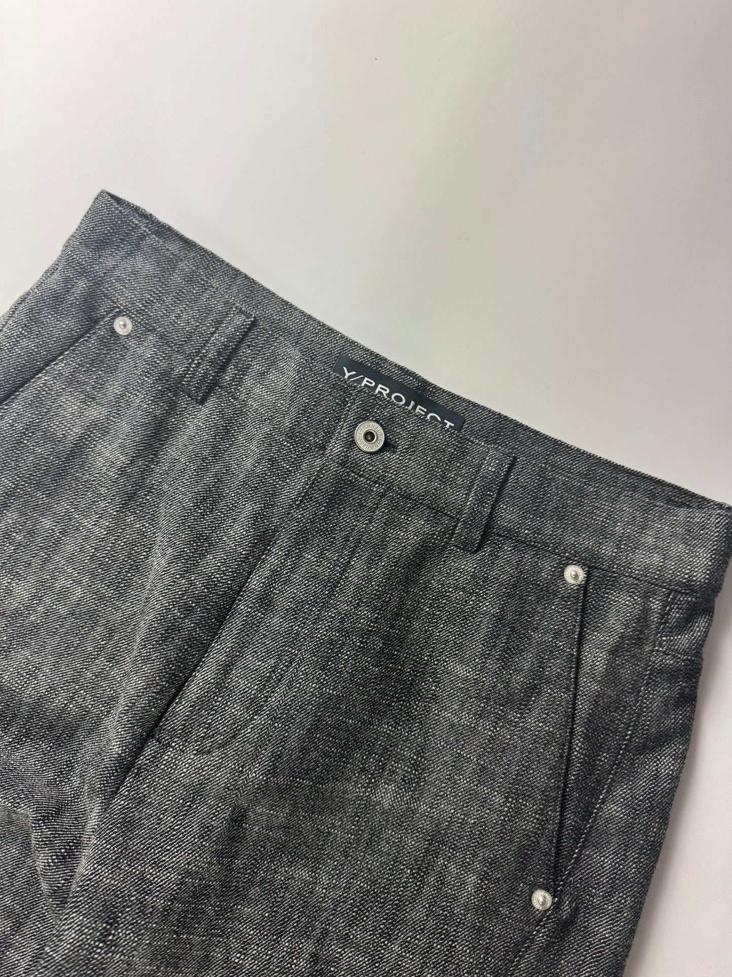Y/Project Sample Grey Blended Fabric Pants SS 2015 - S