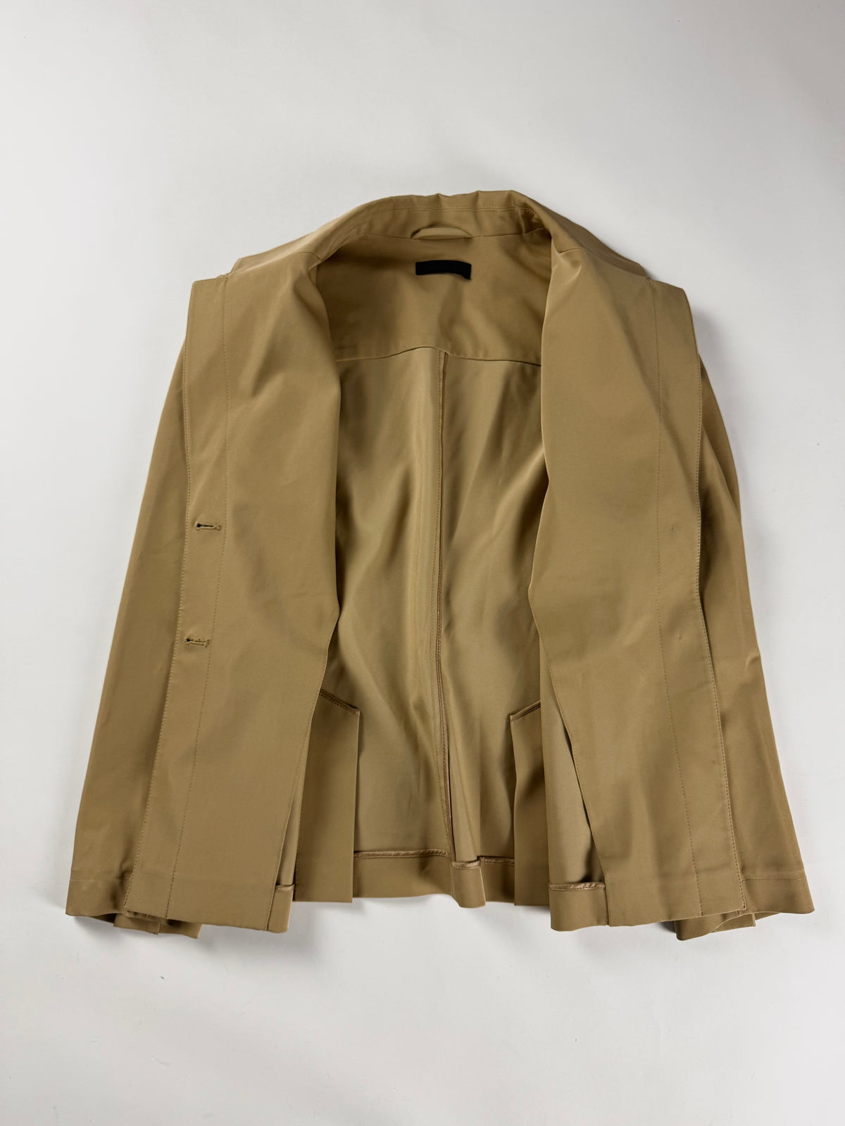 Prada Camel Minimalist Tailored Blazer 1990s - S
