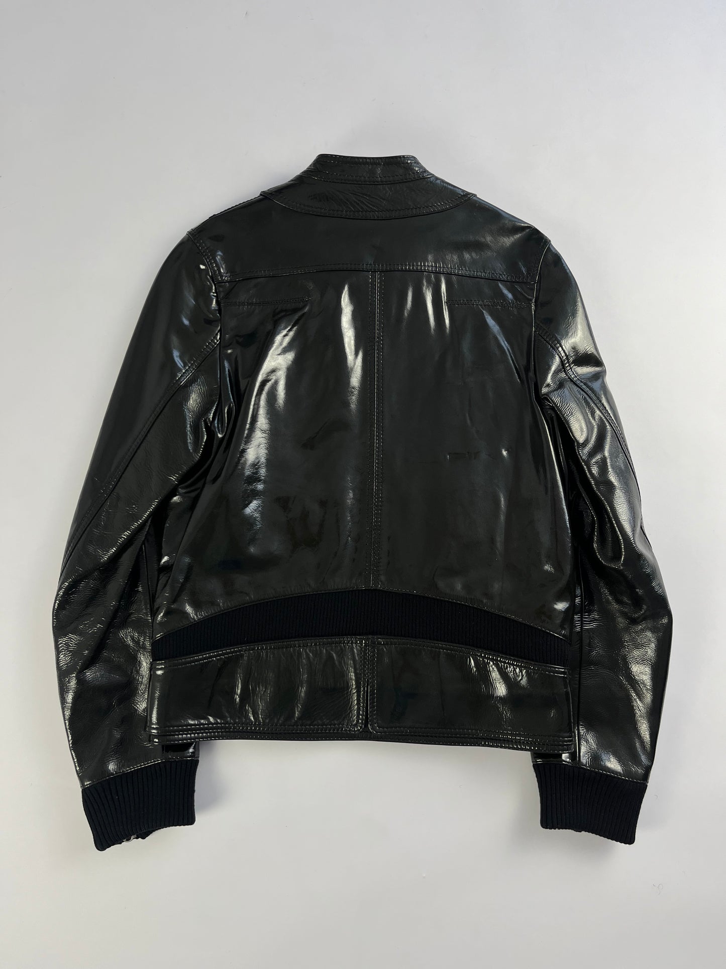 Dior Homme Napoleon Military Bright Dark Leather Jacket FW 2008 - M