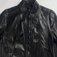 Gucci Tom Ford Dark Single Rider Stitched Panels Leather Jacket 2000s - M