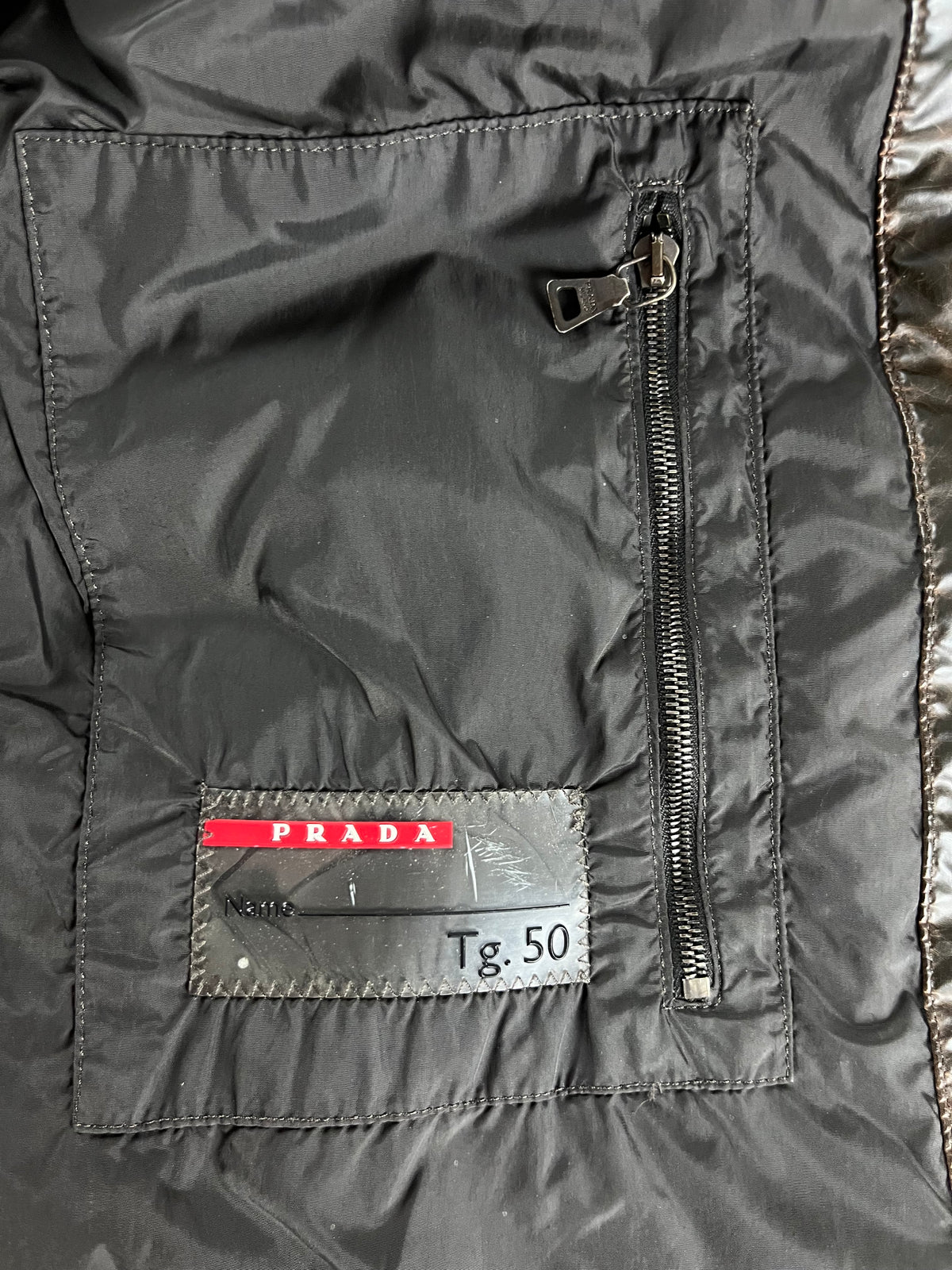 Prada Old Rust Nylon Treatment Puffer Jacket FW 2006 - M