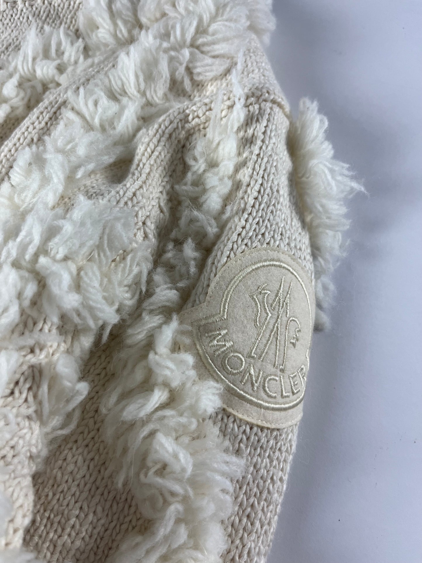 Moncler Genius Oversize Cream Fur Sweater - M