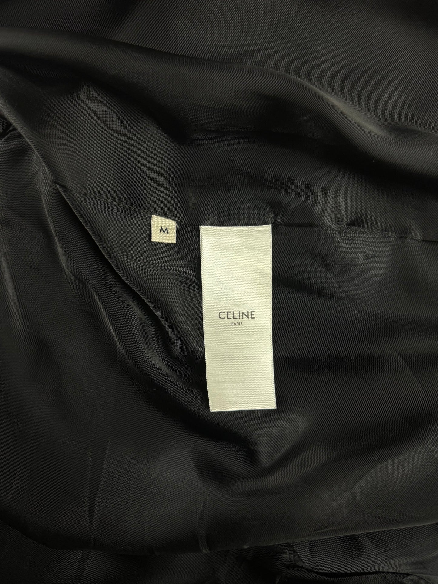 Celine Hedi Slimane Nylon Teddy Bomber Jacket SS 2020 - M